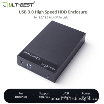 3.5 inch HDD Enclosure Docking Station USB3.0 to SATA3.0 Hard Drive HDD Case Support UASP 6Gbps 8TB